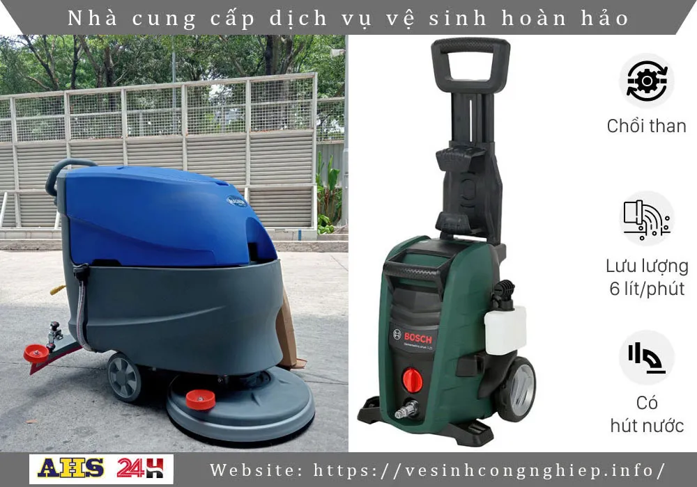 Máy móc, dụng cụ sử dụng cho việc vệ sinh