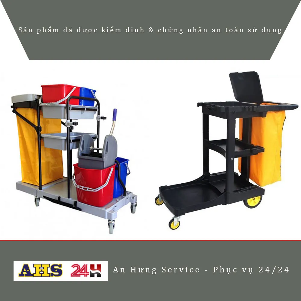 Xe đẩy làm vệ sinh 2 Xe day lam ve sinh