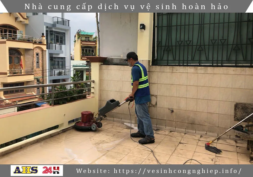 Dịch vụ tổng vệ sinh 4 Tiến hành sàn sàn & đánh bóng