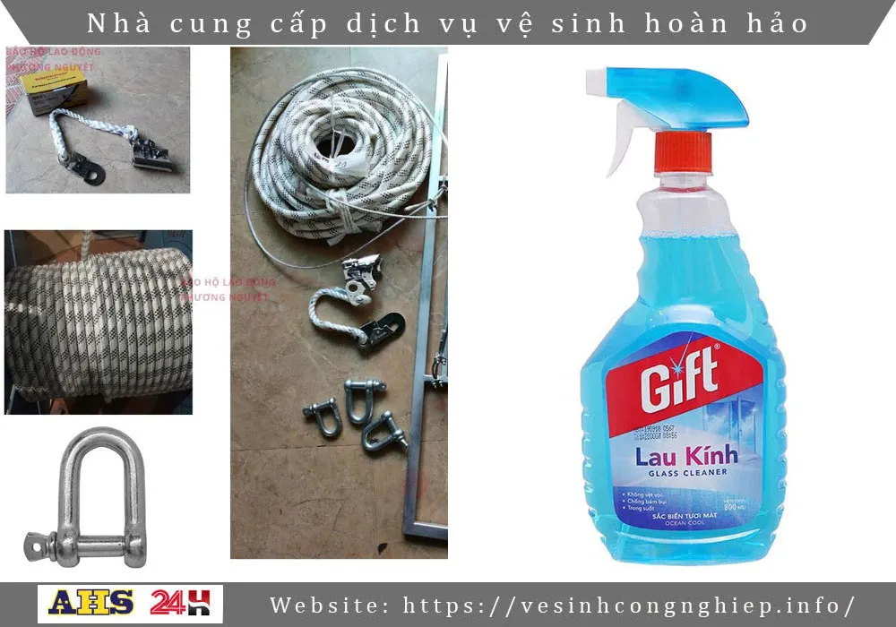 Vệ sinh kính toà nhà 6 Dụng cụ và hoá chất