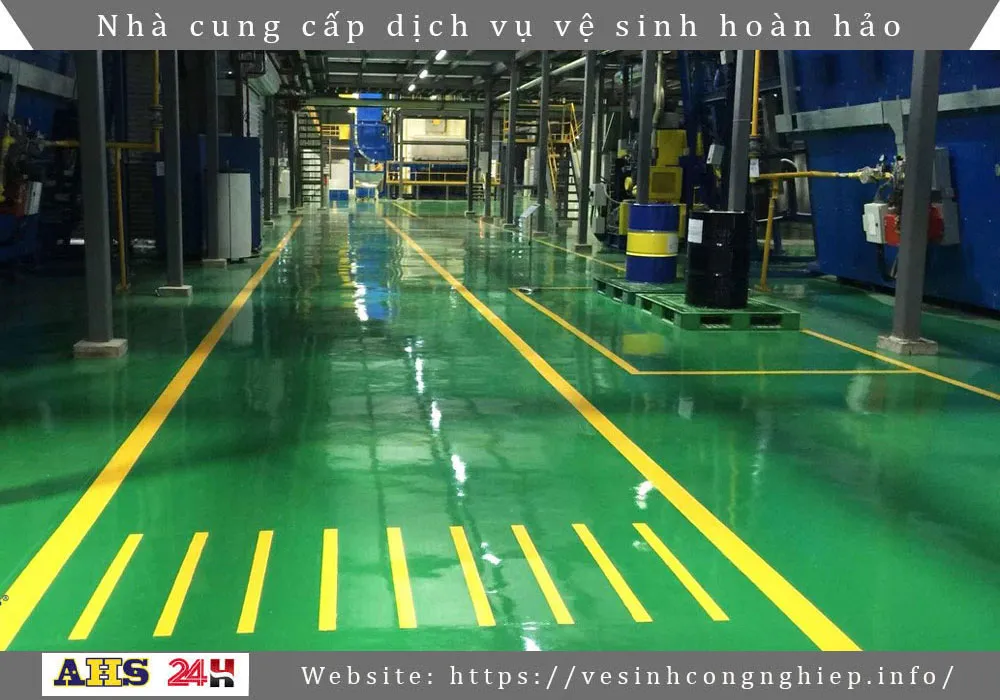 Sàn bê tông đã được sơn hoàn chỉnh