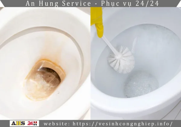 Hướng dẫn cách tẩy vết ố trong toilet